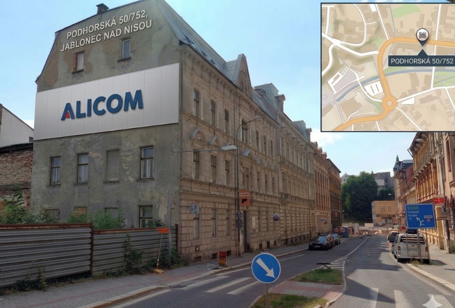 Vchod společnosti ALICOM na adrese Podhorská 752/50